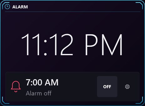 Alarm Clock widget